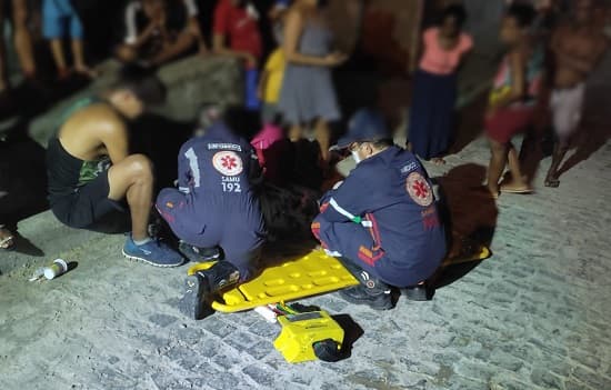ipiaú: Mulher é atropelada por motocicleta no bairro Santa Rita