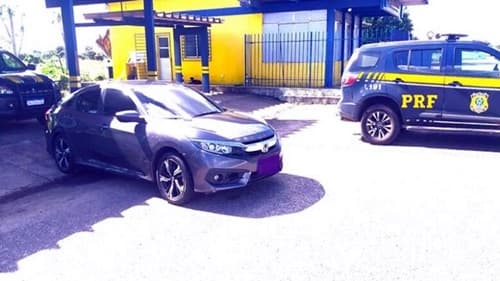 Civic com B.O registrado no Rio de Janeiro é recuperado pela PRF na BR 101