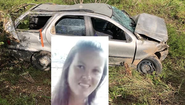 Mulher de 30 anos que estava grávida morre em acidente na BA-130 entre Mairi e Várzea da Roça.