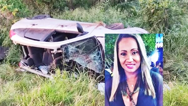 Carro colide em animal deixa mulher de 42 anos morta e 4 feridos na Bahia