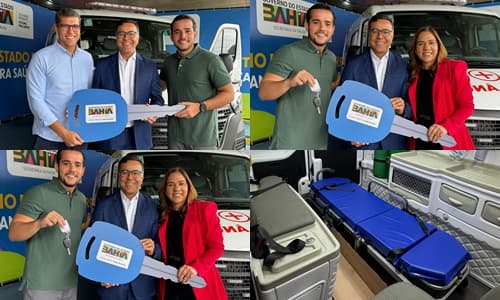 Ibirataia: Prefeito Sandro Futuca recebe nova ambulância para reforçar a saúde do município