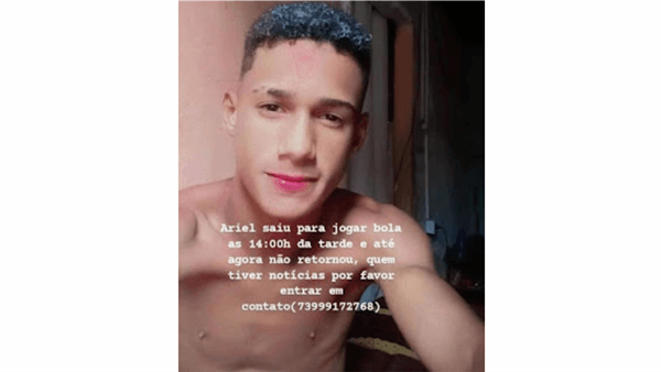 Familiares estão em busca de jovem desaparecido em Ibirataia