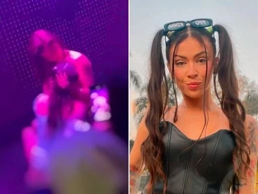 Web não perdoa MC Pipokinha após nudez e sexo oral durante show; Assista o vídeo
