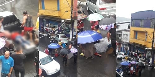 Ibirataia: Acidente na Rua José Thiara próximo à Praça 7 de Setembro mobiliza populares