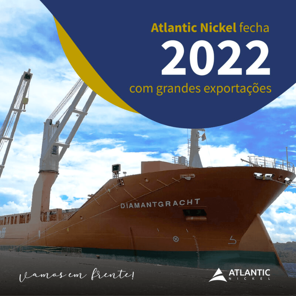 Atlantic Nickel fecha 2022 com grandes exportações