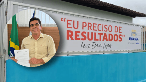 Ibirataia: Faixa simbólica marca início da gestão de Elmar Lopes na Secretaria de Saúde