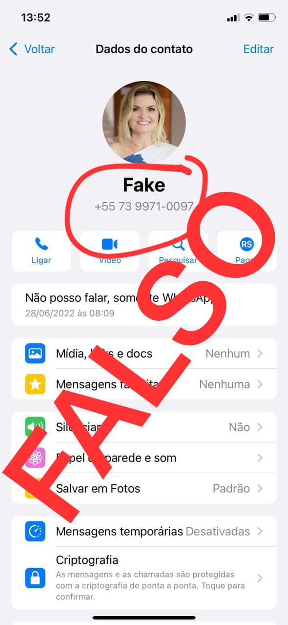 Criminosos criam WhatsApp falso da prefeita Ana Cléia, gestora pede para desconsiderarem qualquer mensagem