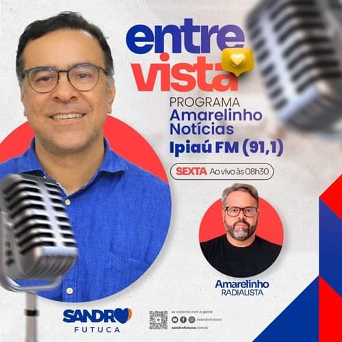 Sandro Futuca, Pré-candidato a Prefeito de Ibirataia, concede entrevista no Programa Amarelinho Notícias na próxima sexta-feira, 10