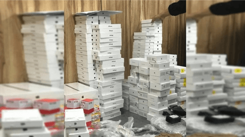 Policial militar e norte-americana são presos em aeroporto com R$ 3 mi em produtos Apple