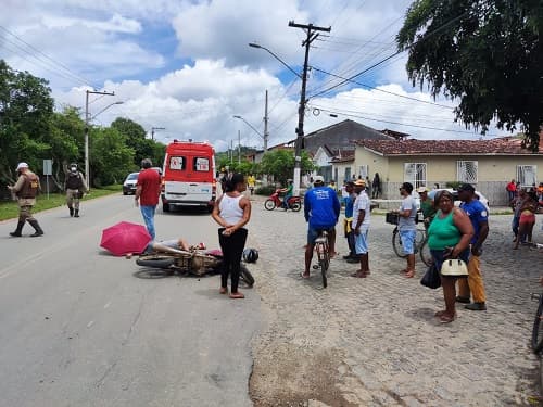 Motociclista fica ferido em acidente no distrito do Japomirim em Ipiaú