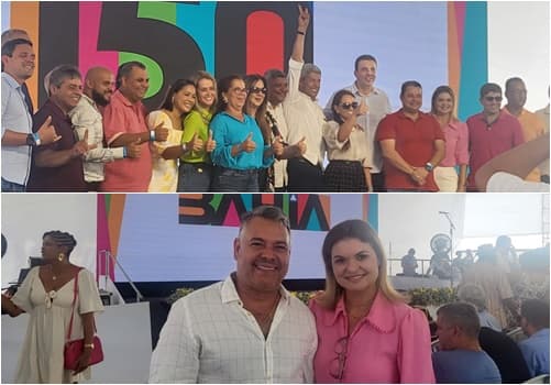 Ana Cléia e Valdo Silva acompanham Governador Jerônimo Rodrigues em Aiquara que alcançou 150 Municípios visitados na Bahia