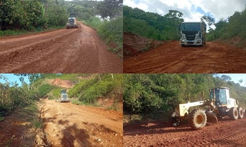 Ibirataia: Prefeitura realiza patrolamento e cascalhamento na estrada das Três Barras às Sete Voltas