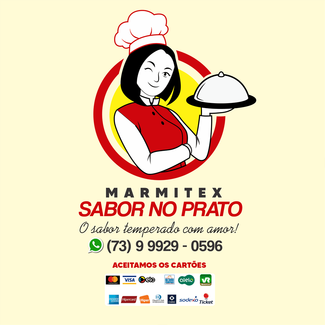 Confira o cardápio desta segunda-feira, 20, da MARMITEX SABOR NO PRATO