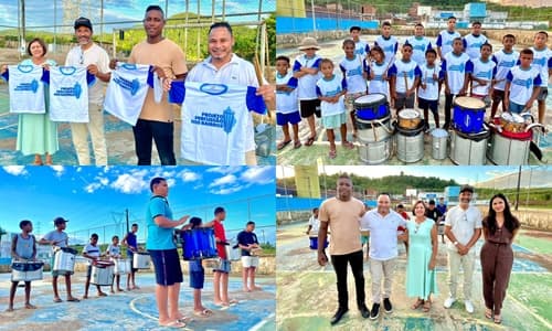 Ibirataia: Projeto Percussão nos Bairros recebe apoio da empresa Berkana e incentiva inclusão de crianças