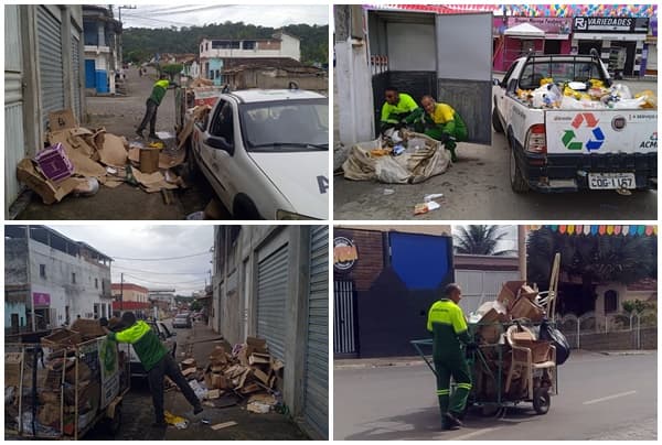Ibirataia: Equipe da Coleta Seletiva continua na missão da coleta domiciliar e nos ecopontos da cidade!