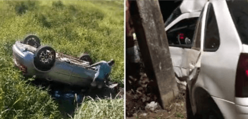 Capotamento e colisão: Dois incidentes marcam o trânsito em Ibirataia