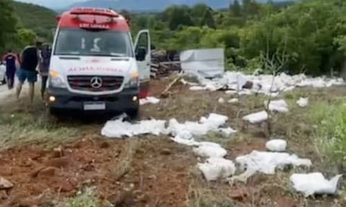 Caminhão tomba na Serra das Almas deixando vítima fatal na Bahia