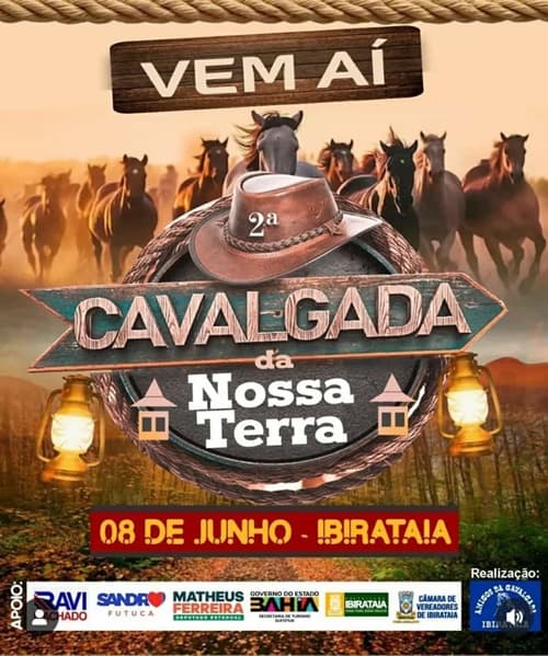 Ibirataia: 2ª Cavalgada da Nossa Terra acontecerá dia 8 de junho