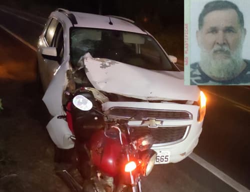 Idoso de Ipiaú morre após motocicleta ser atingida na traseira por carro de prefeitura na BR-330