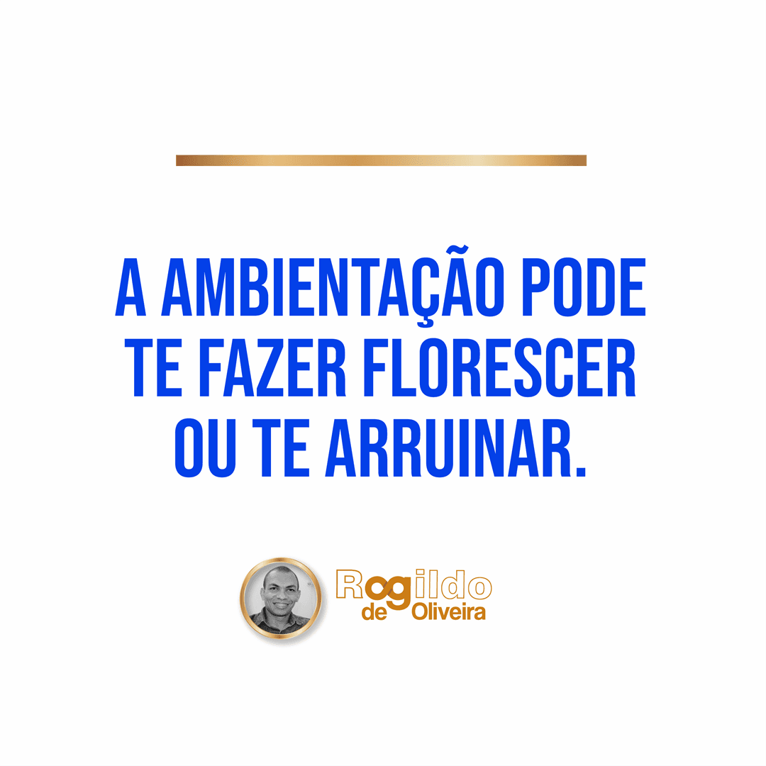 Reflexão do dia: A ambientação pode te fazer florescer ou te arruinar