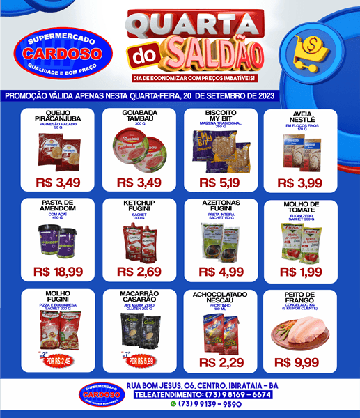 Promoção: Quarta do Saldão no Supermercado Cardoso