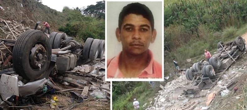 Morre durante tombamento de caminhão em Jequié Alan dos Santos de 26 anos