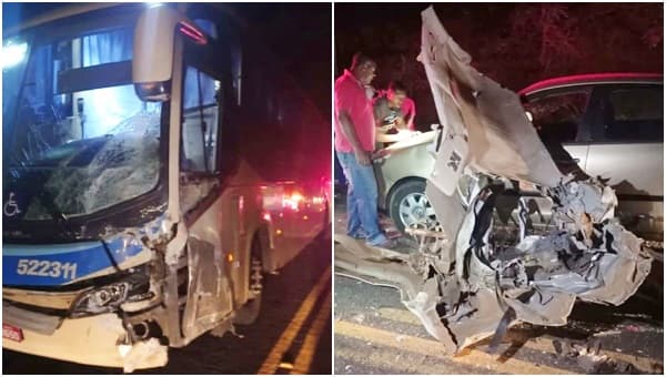 Batida entre ambulância e ônibus da Novo Horizonte deixa 3 mortos na BA-617