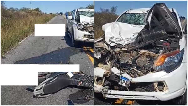 Acidente grave na BA-156 deixa 2 pessoas mortas próximo ao aeródromo.