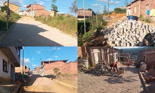 Ibirataia: Calçamento de ruas avança no Distrito de Algodão
