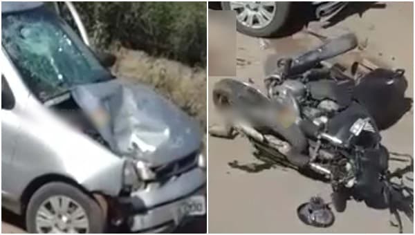 Motociclista morre em colisão com carro que socorria vítimas de acidente
