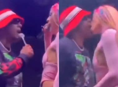 Márcio Victor dá beijão em Pabllo Vittar durante show em São Paulo