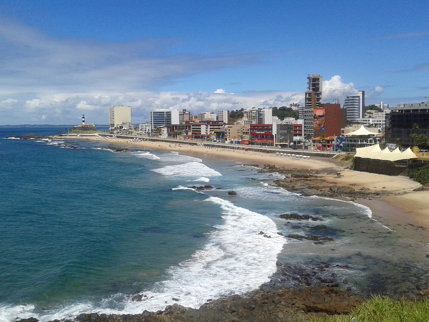 Banhistas deixam praia após surgir peixe semelhante a tubarão em Salvador