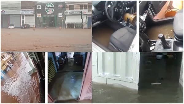 Chuva em Brumado causam alagamentos em residências e empresas neste fim de semana