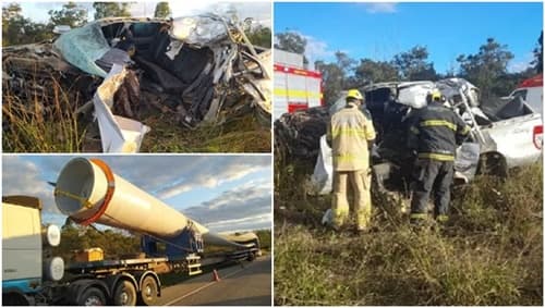 Cigano morre e filho fica ferido após batida frontal com carreta