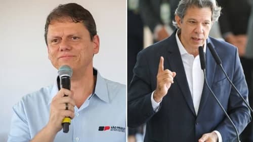 Pesquisa Quaest aponta ampla vantagem de Tarcísio sobre Haddad em São Paulo