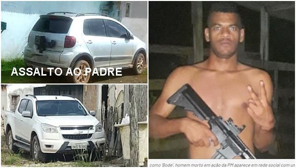 Morre em troca de tiros com a polícia suspeito de assaltar padre e casal na Bahia
