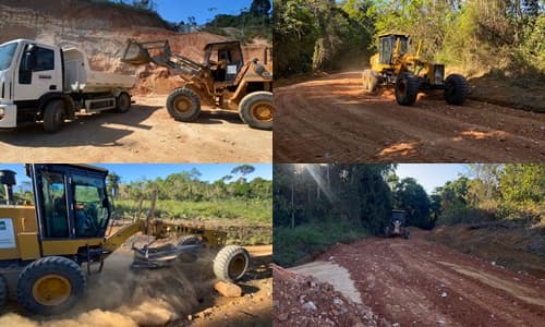 Ibirataia: Prefeitura realiza patrolamento e cascalhamento na Região das Três Barras