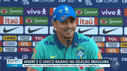 André, natural de Ibirataia, é o único baiano na Seleção Brasileira de Futebol