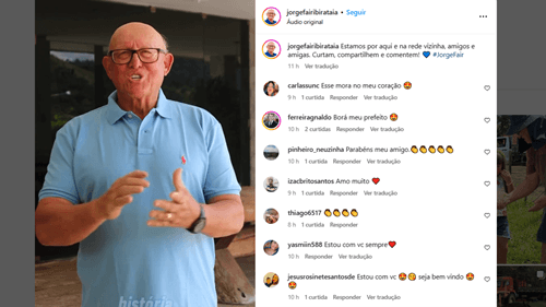 Ibirataia: Ex-prefeito Jorge Fair entra no mundo das mídias sociais e alimenta especulações políticas