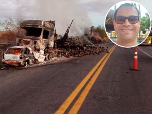 Homem morre carbonizado após batida entre carro e carreta em Poções