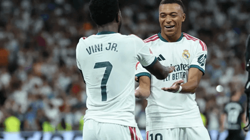 Mbappé marca três, Vinícius Jr. brilha e Real Madrid goleia a Real Sociedad