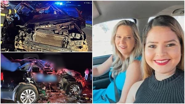 Carro colide com rolo compactador fazendo manutenção deixando 3 pessoas mortas