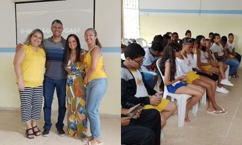 Ibirataia: Cabo Fábio Nery ministra palestra sobre prevenção às drogas com alunos da Escola Batista Raio de Sol