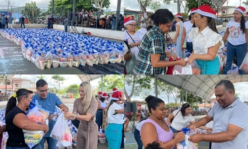 Ibirataia: Prefeitura realiza entrega de cestas básicas, frangos e panetones para famílias cadastradas na SEDESC
