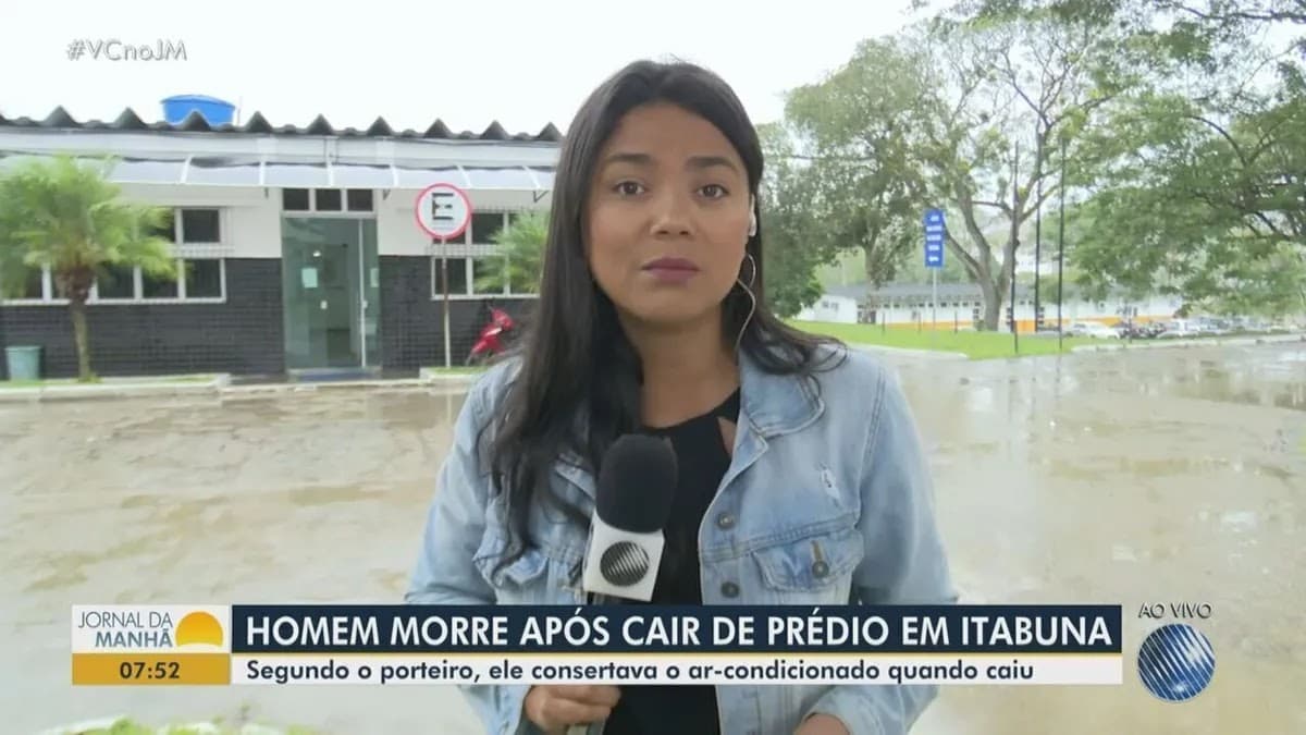 Homem morre após cair de 11º andar de prédio em Itabuna; vítima consertava ar-condicionado