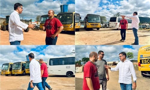 Ibirataia: Prefeito Sandro Futuca realiza supervisão na Garagem Municipal