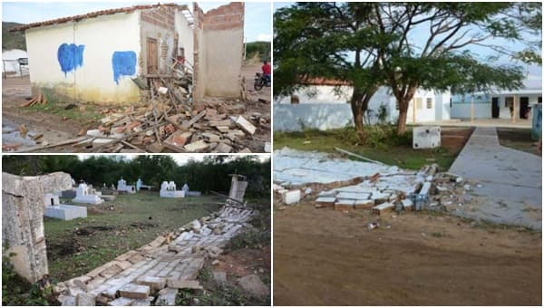 Conquista: Tempestade com rajadas de vento e granizo causam destruição em duas comunidades