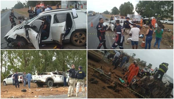Acidente grave deixa 3 mortos e 5 feridos na rodovia BR-020 oeste da Bahia