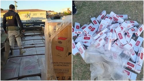 Carga com 420 mil maços de cigarros clandestinos é apreendida na Bahia
