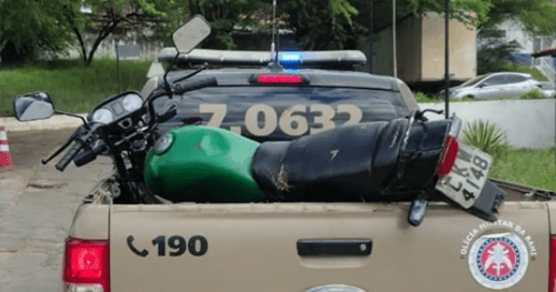 Moto com adulteração é apreendida pela PRE na BA-130, em Itagi